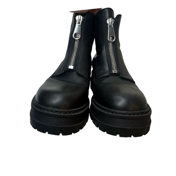 Marc Fisher LTD. Black Paralee Front Zip Leather Booties Size 9 - Picture 9 of 17